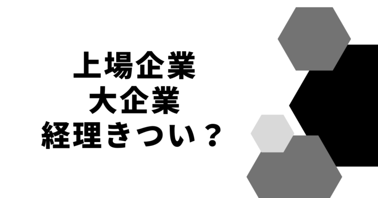 上場企業・大企業の経理はきつい？｜ベテラン経理の見解 キャテルの戦略